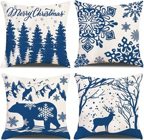 Karácsonyi Díszpárnahuzat 45CM (4 Db)