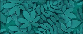 Kép - Türkiz levelek (120x50 cm)