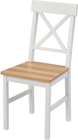 Catini KAMPALI Étkezőgarnitúra 4x szék + asztal - Fehér