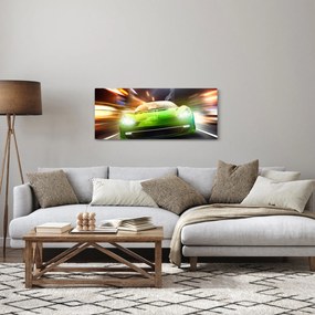 Kép - Zöld versenyautó (120x50 cm)