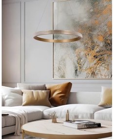 LED Csillár zsinóron HASHIM LED/22W/230V átm. 40 cm réz