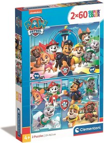 Mancs Őrjárat High Five 2x60 db-os puzzle Clementoni