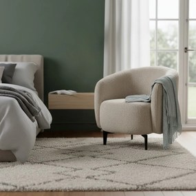 Fotel, bézs/fekete, PRESO