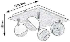 Rabalux 5616 - Spotlámpa ARTHUR 4xGU10/35W/230V
