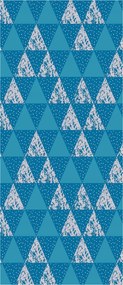 Fotótapéta Geometrikus háromszögek absztrakt kék-fehér 91x211 +ragasztó