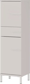 Krémszínű matt magas-keskeny fürdőszoba szekrény 34x123 cm Laurino – Germania