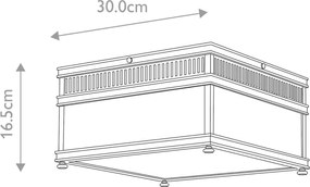 Elstead Lighting Holborn HOLBORN-F-BB Süllyesztett mennyezeti lámpa 2x60 W/E27 ip44