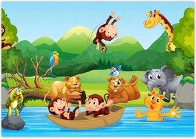 Poszterek 100x70 Dzsungel minta gyerekeknek