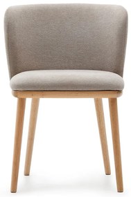 Világosbarna kárpitozott étkezőfotel Ciselia – Kave Home