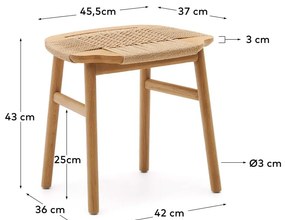 Natúr színű ülőke Enit – Kave Home