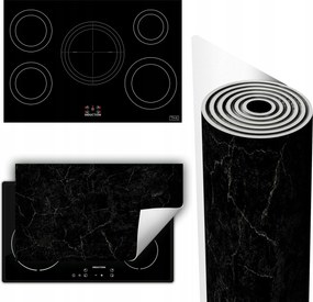 Vinil Tűzhelyvédő Szőnyeg Asztallap 90x52 fekete márvány