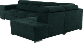 Ülőgarnitúra, smaragdzöld, jobbos, MALAGA BIG