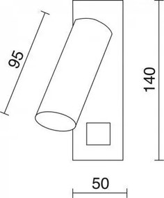 Novolux TOSCANA 842A-L0103B-01 Spotlámpa 1x3W/LED 200LM IP20