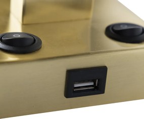 Okos fali lámpa arany színben, USB-vel és fekete lámpabúrával, WiFi A60-nal - Brescia