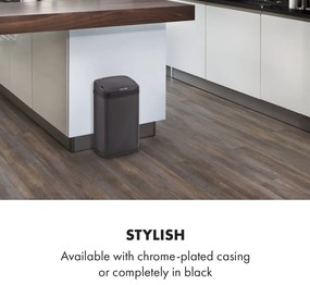 Klarstein Cleansmann, szemetes, szenzorral, 30 l, szemeteszsákokhoz, ABS, fekete