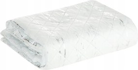 Dekoratív ágytakaró BLINK1 220x240 fehér steppelt ezüst csiszolt mintás