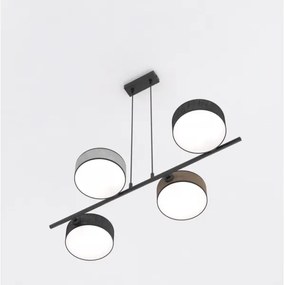 DRUMZ kábeles csillár 4xE14/10W/230V, fekete/barna/szürke