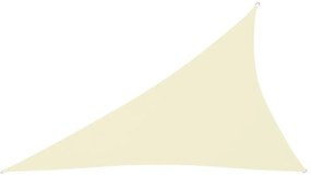 krémszínű háromszögű oxford-szövet napvitorla 3 x 4 x 5 m