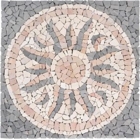 Márványmozaik "Nap" motívum 90 × 90 cm