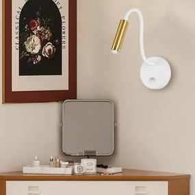 Brilagi - LED Dimmelhető flexibilis fali lámpa MAYA 1xG9/4W/230V fehér/arany