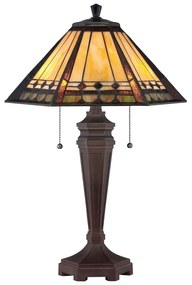ELSTEAD-QZ-ARDEN-TL Többszínű Színű Tiffany Asztali Lámpa 2XE27 60W IP20