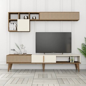 TV szekrény Milan TV - Diós, Krém