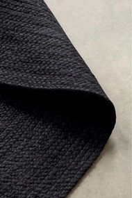 Fekete kétoldalas-kézi szövésű juta kerek szőnyeg ø 140 cm Braided – Hanse Home