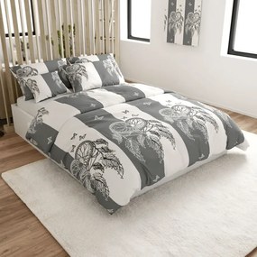 Pamut ágyneműhuzat TIRSO POLY szürke-fehér Ágyneműhuzat mérete: 70 x 90 cm | 140 x 200 cm
