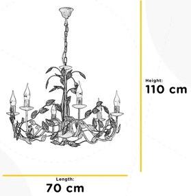 ONLI - Csillár láncon COLLANA 6xE14/6W/230V bronz/arany