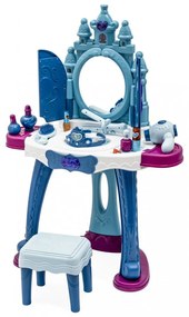 Gyermek zenélő fésülködőasztal jégvilág fénnyel és székkel BABY MIX