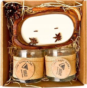 Ajándék Szett Gyertyák Illatosított Kézzel készített Ajándék Ötlet Ajándék Kosarak