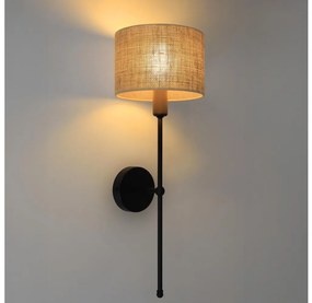 Fali lámpa MADELA 1xE14/40W/230V juta/fekete