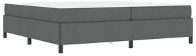 Boxrugós ágy Sötétszürke és Fekete 200 x 200 cm