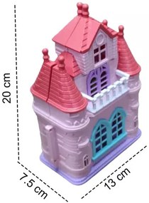 Castle Toy Princess Hercegnő Baba Kastéllyal Kiegészítőkkel Fények és hangok