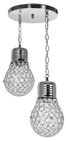 Csillár láncon 2xE27/60W/230V