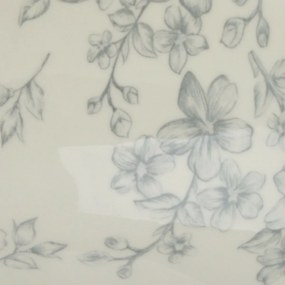 Kerámia tálalóedény Finom virágok 20 cm, szürke