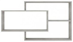 betonszürke szerelt fa fali polc 104 x 20 x 58,5 cm