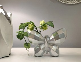 Pillangó váza ezüst 22,5x8x15cm