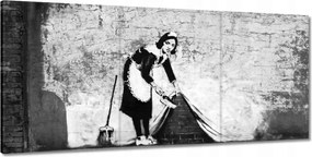 Festmények 210x100 Banksy Szobalány Grafiti
