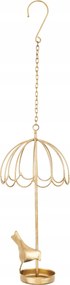 Arany lógó csengő madárkával Stílusos kerti és belső dekoráció