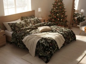 Renforcé pamut ágyneműhuzat FLORWELLA fekete Ágyneműhuzat mérete: 70 x 90 cm | 140 x 220 cm