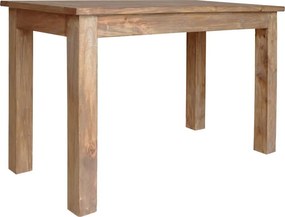 vidaXL tömör mahagóni fa étkezőasztal 120 x 60 x 77 cm