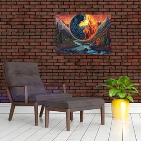 Üveg kép - Elemi erők (70x50 cm)