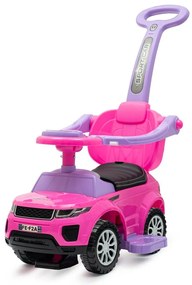 Baby Mix SUV gyerek zenélő futóbicikli vezetőrúddal 3in1 Prime, rózsaszín