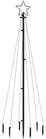 hideg fehér fényű karácsonyfa tüskével 108 LED-del 180 cm