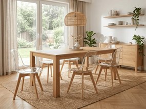 AKCIÓ Átlátszó KITO szék bükkfa lábakkal II. minőség