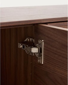 Sötétbarna TV-állvány diófa dekorral 200x46x40 cm Norlen – Kave Home