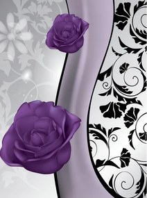Fotótapéta Lila rózsák Elegancia lila árnyalatokban 206x275 +ragasztó