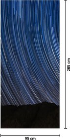 Fotótapéta ajtóra - Éjszakai csillagok és égbolt (95x205cm)