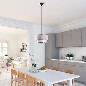 Szürke-ezüstszínű függőlámpa textil búrával ø 30 cm Cake – Opviq lights